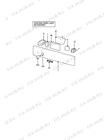 Схема №1 CE81405-1-M с изображением Кнопка для электропечи Aeg 3303014009